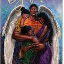 African American Christmas Cards – “By Faith” Boxed Set with Angel & Family Design – 15 Embossed 5x7 Cards with Foil-Lined Envelopes & Gold Sticker Seals – Holiday Greeting