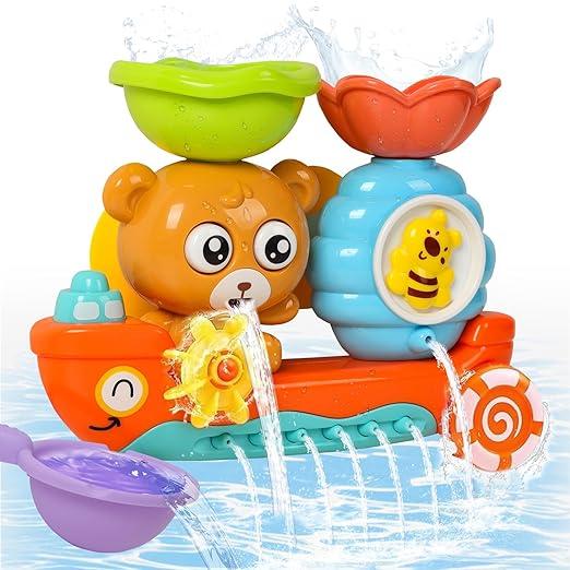 Baby Bath Games, Baby Bath Games with Two Powerful Suction Cups, Baby Bath Games, No Batteries Required, Suitable for 1, 2, 3, 4 Years Old