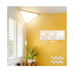 Upgraded Corner Light, 22W 2000LM LED Corner Lights for Living Room, 3000K/4000K/6000K Plug in Ceiling Lights with Switch, Lamp for Bedroom, Triangle Shape