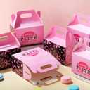 Faccito 72 Pcs Pink out Football Breast Cancer Awareness Gift Boxes Bag Faith Hope Ribbon Bow Treat Candy Cake Bakery Cookie Box for Office Women Lady Fundraiser Donation Charity Events Favors