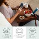 ROSSIE HOME Bamboo Bed Tray with Phone Holder, Extra Large Lap Desk for Laptops up to 17.3 Inches Java Style No. 78112