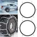 BBTO 2 Pcs Light Truck Traction Chain Rubber Tightener Grip Light Truck/SUV Tire Tensioner Adjuster Tire Chain Tensioner for Wheels/Rims Sized from 16 up to 19.5 Inches in Diameter