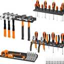 Wall Mount Hand Tool Storage Racks, Screwdriver Organizer, Pliers Holder, Hammer Rack, Metal Storage Shelf, Hand Tool Organizer for Garage, Workshop, Shed, Set of 4
