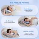 Cervical Pillow for Neck Pain Relief,Contour Memory Foam Pillow with Breathable and Cooling Pillowcase, Neck Support Pillow for Side, Back and Stomach Sleeper