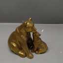 Guichifun Kissing Bear Statues Collectible Figurines - Resin Gold Mother and Baby Bear Statues for Home Decor Modern for Livingroom Bedroom for Mother 8 x 4 x 6.5 Inch