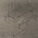 6' Picnic Table Set w/2 Benches 3-Piece 1-Case Camping Table Chair Set