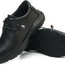 Non Slip Work Shoes for Men Women Chef Kitchen Restaurant Food Service Waterproof Lightweight Comfortable Slip on Loafers (12.5 Women/10.5 Men)