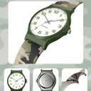 Kids Analog Watch Boys Girls, 30M Waterproof, Sports Watch for Boys, Easy to Read Children's Thin Dial Wrist Watches with Soft Band, for Ages 5-15 Kids Great Birthday Gifts Christmas Day (Camo-Jungle)