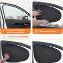 MUSM Car Window Shade Static Cling Sunshade - 2 Pack