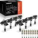 A-Premium 2x Ignition Coil Pack and 8x Iridium Spark Plugs Compatible with Cadillac DeVille 2004-2005 & Pontiac Bonneville 2004-2005, 4.6L, Replace# 89017778, 12585765
