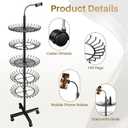 Braiding Hair Rack Adjustable Braiding Rack With 140 Pegs (Black)