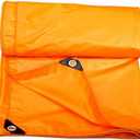 OKUOKA Tarpaulin Waterproof Sunscreen Swimming Pool Cover All Weather Reinforced Hem Galvanized Eyelet Outdoor Gardening Accessories Hardware, 18 Sizes (Color : Orange, Size : 6x6m)