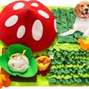 Mewoo Snuffle Mat for Small Dogs, 16" x 16 Sniff Mat Slow Feeding Mat with Squeaky for Cats or Rbbits, Dog Snuffle Enrichment Puzzle Interactive Dog Toys for Boredom (Small-16"Lx 16"W)