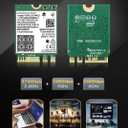 WiFi 6E Wireless Card Intel AX210 NGW Bluetooth 5.3 Tri-Band 5400Mbps Network Adapter for Laptop Support Windows 10/11 (64bit) M.2/NGFF