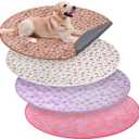 Clysee 4 Pack Washable Whelping Pad Whelping Supplies Absorbent Reusable Puppy Training Pads Reusable Dog Mat for Floor Non Slip Washable Pee Mat for Dogs(Colorful,32 Inch)