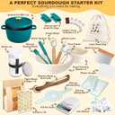 Upgraded All-Inclusive Sourdough Starter Kit with Pot, Sourdough Bread Baking Supplies, 34 Oz Starter Jar, 2 Banneton Bread Proofing Baskets, Scraper, Scale, Lame, Sour Dough Tools