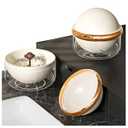 Denture Case Retainer Cleaner Case, Portable Retainer Case for Travel, Denture Bath Case with Strainer Basket, Denture Cups for Soaking Dentures, Clear Braces, Mouth Guard & Retainers - Blue