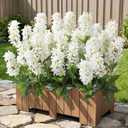 Artificial Flowers 3 Pcs Hyacinth Fake Flowers 19.69 Silk Flowers for Outside, Delphinium Outdoor Faux Flowers Fake Plants for Porch Patio Balcony Yard Indoor Home Decor