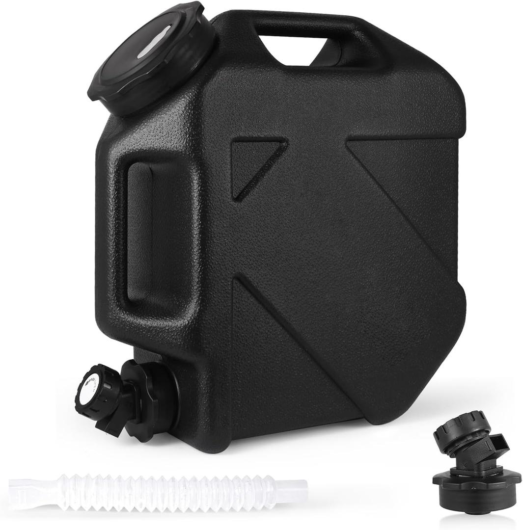 2.6 Gallon Water Bottle Camping Water ContainerPortable Water Storage TankSolution for Camping, Car, Outdoor Hiking and PicnicEmergency WaterBPA-FreeWith Faucet for Easy Access