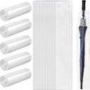 Okllen 500 Pack Clear Umbrella Rain Bags Disposable, Heavy Duty Umbrella Sleeve Wet Bag for Church Lobby, Universal Fit Dispenser Refill, Keep Floors Dry