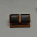 Oirlv Solid Wood Double Watch Display Stand Watch Bracelet OrganizerBlack