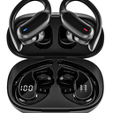 Wireless Earbuds, Bluetooth 5.4 Headphones, True Wireless Stereo Sound Earphones with Noise Cancelling Mic, Fast Charging, IPX7 Waterproof, Comfort Fit Ear Buds for Sports/Workouts/Travel (Black)