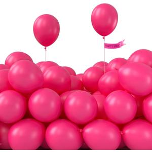 PartyWoo Hot Pink Balloons 50 pcs 5 Inch Small Mini Dark Pink Magenta Fuchsia Latex Balloons for Wedding Baby Shower Gender Reveal Valentine's Day Bachelorette Birthday Party Decorations Pink-Y12