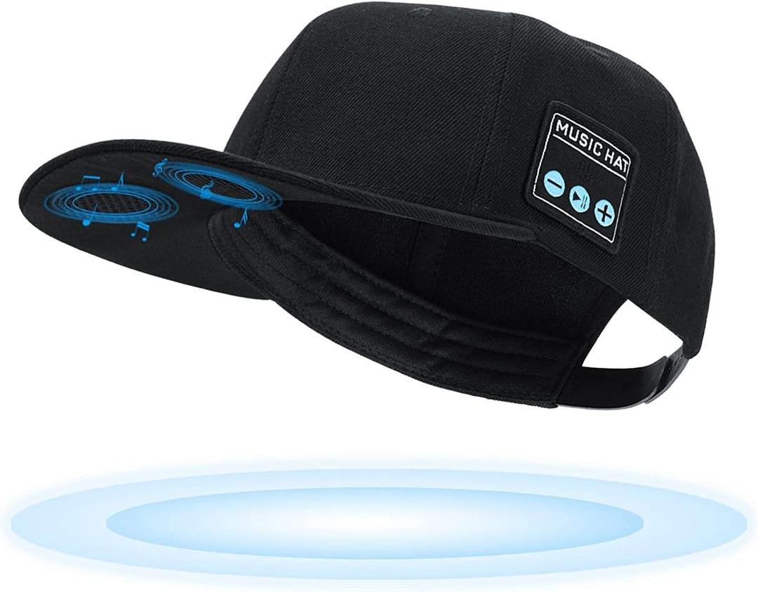 Bluetooth Speaker Hat, Baseball Cap with Built-in HD Stereo Speakers & Hidden Mic, Hands-Free Calling for Cycling, Skate Parks, Party, Dancing, Outdoor Sports, Gifts for Men, Brother, Boyfriend, Him