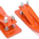 1 Piece Tractor Bucket Protector,Bucket Edge Anti-Skid Device,Double Hexagon Lock Nuts and Bolts,for Snow Leaves Removal Spreading Gravel, Orange