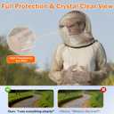 Mosquito Jacket, Bug Jacket with Hood for Men and Women, Ultra-fine Mesh Mosquito Net Suit Clothing Mitt (Green)