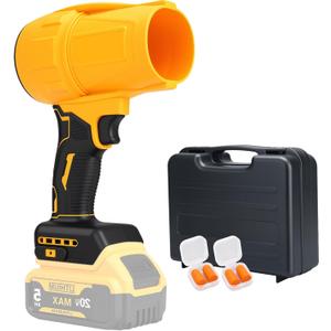 Brushless Cordless Leaf Blower for DEWALT 20V Battery, 125MPH 450CFM Variable Speed Handheld Blower with Storage Box and 2 Earplugs, Turbo Jet Blowers for Camping, Lawn, Workshop, Patio(No Battery)