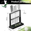 Golf Club Holder Stand,Wooden Golf Club Rack -Indoor Display Rack,Golf Club Organizer for 8 Clubs and 11 Balls Storage,Golf Rack for Storage Sports Outdoors Wall Garage