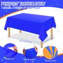 Unittype 12 Pcs Orange and Blue Graduation Table Cloths Plastic 54 x 108 Inch Disposable Tablecloths Colorful Rectangle Table Cover for Birthday 250th Anniversary Summer Party Decor(Blue, Orange)