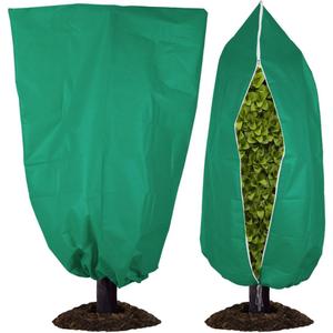 Plant Covers Freeze Protection, 47.2''70.8'' Winter Cold Weather Frost Blankets Shrub Jacket with Drawstring & Zipper Reusable Frost Protection Cloth for Outdoor Plants Fruit Tree Potted (2 Pack)