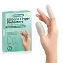 Gel Finger Cots & Finger Sleeves  20 Pcs Silicone Finger Protectors for Fingertip & Thumb Support  Reusable Rubber Tips for Trigger Finger, Arthritis, Blisters & Pain Relief