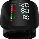 Double love Wrist Blood Pressure Monitor for Home Use  Upgraded Large LED Screen, Dual User 240 Memories with Carrying Case, Voice Broadcast, Adjustable bp Cuff (13.519.5cm)  Black