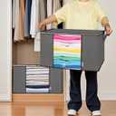 Non-Woven Clothes Storage Bag 90L - Large Capacity Dustproof Organizer with Clear Window for Seasonal Wardrobe