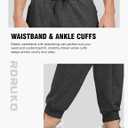 Rdruko Men's Fleece Joggers Pants Winter Warm Sweatpants with Zipper Pockets Athletic Running Gym Workout (Gray, L)