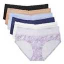 Warners® Blissful Benefits Dig-Free Comfort Waistband with Lace Microfiber Hipster 6-Pack RU1796W