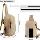 LLi Cufite Mini Sling Bag Waterproof Crossbody Chest Bag, Small Crossbody Casual Trendy Travel Phone Bag for Men Women