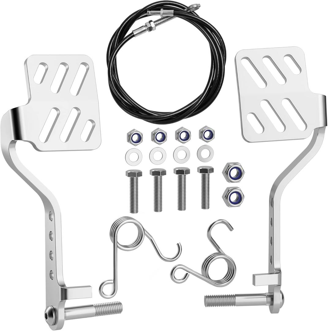 Go Kart Pedals with Throttle Cable, Go Cart Brake Throttle Pedal with 71" Cable for 212cc 196cc 6.5hp Road Rocket, Azusa Fun Kart, Carter, Radio Flyer Kart Cart Racing Drift Trike, Vintage Type, DIY