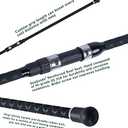 LITTMASurf Rods LITTMA Surf Spinning Rod Surf Rods Saltwater 12ft 9ft 10ft 11ft Graphite Surf Rod Surf Casting Rod Surf Fishing Rod Surf Rod Saltwater Surf Travel Rod Surf Rod Barra de Surf Surf Rod (9'-Med-hvy-15-25lb-2Pcs, 2-piece 50/50 Split)