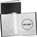 18x24 Portfolio Binder with Plastic Sleeves, Large Heavy-Duty Document Organizer, Art Painting Folders with 30-Pocket, Presentation Book for Artwork, Sheet Music, Poster, Display 60 Pages(Black) (1pack)