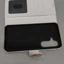 DEENAKIN for Samsung Galaxy S25 Wallet Case with Card Holder + Cash Clip, RFID-Blocking, Military-Grade Protection & UV-Printed Artwork, Magnetic Closure with Leather Kickstand - Marbled Floral Veins