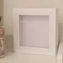 Quality White Wooden Square Deep Shadow Box Frames 6" x 6"