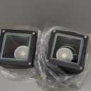 Dusk to Dawn Outdoor Lighting, LED Square Up and Down Outdoor Sconce Lights, Matte Black Exterior Lighting Fixtures with 7W LED Bulbs, Front Porch Lights for house, Garage, Patio, Doorway, 2 Pack