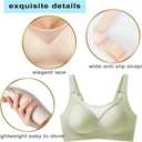 PRETTYWELL Wireless Bras for Women Molded Cup Comfort Push up Bra Mesh Seamless Full Coverage No Underwire Bra A to D Cup (M)