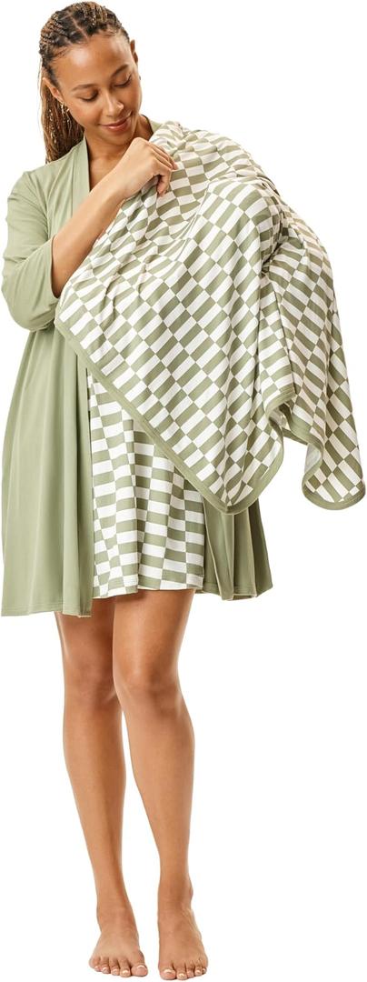 Motherhood Maternity Womens Nursing Chemise Nightgown, Robe and Swaddle 3-Piece Set
 XL