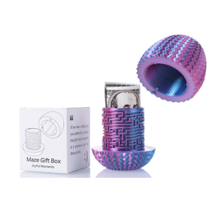 Egg Shaped Cash Maze Puzzle Box  Play Money for Kids, Teens, Adults,Money Gift Ideas for Birthday,Christmas,Easter & Holidays.Money Box for Cash Gift with Hidden Compartments,Fun Way to Give Money