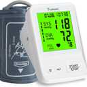Blood Pressure Monitor Upper Arm Automatic Digital BP Machine Wide Range Cuff (8.7'' -16.5'') 2x99 Reading Memory Large LCD Screen 3 Color Backlight for Home Use